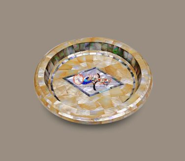 Random Art Fruit Organizer Bowl Mop Stone Art Handmade Collectible Gifts Decor