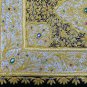 1.5'x2' Indian Jewel Ethnic tapestry Wall Hanging with Gold Zardozi from Kashmir