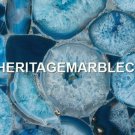 5'x2' Blue Agate Stone Marble Two Slabs Beautiful Dining Top Center Table Home