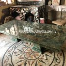 7'x3' Green Marble Fluorite Dining Top Table With Stand Handmade Art Decor E435 7'x3' Green Marble Fluorite Dining Top Table With Stand Handmade Art Decor E435
