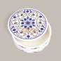 Marble White Round Jewelry Customize Box Lapis Floral Marquetry Art Gift Her