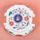 Marble Handmade Teapot Coaster Set Lapis Fine Floral Semiprecious Art Table Deco