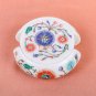 Marble Handmade Teapot Coaster Set Lapis Fine Floral Semiprecious Art Table Deco