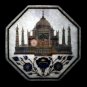 12" Marble White Wall Tile Traditional Taj Mahal Inlay Floral Art Hallway Decor