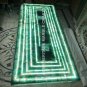 7'x3' Green Marble Online Fluoride LED Light Table Top With Stand Decor E379
