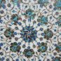 28" White Marble Marquetry Turquoise Paua Shell Inlay Filigree Coffee Table Top