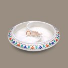 Marble White Fruit Lidded Bowl Multi Stone Pietradura Art Table Centerpiece Deco Marble White Fruit Lidded Bowl Multi Stone Pietradura Art Table Centerpiece Deco