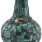 12" Random Art Flower Storage Vase Malachite Mosaic Inlaid Design Hallway Decor 12" Random Art Flower Storage Vase Malachite Mosaic Inlaid Design Hallway Decor