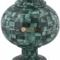 12" Random Art Flower Storage Vase Malachite Mosaic Inlaid Design Hallway Decor
