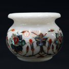 White Marble Flower Organizer Vase Pauashell Inlaid Pietradura Floral Arts Decor