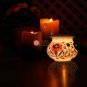 Marble Flower Storage Vase Carnelian Multi Stone Floral Design Marquetry Design