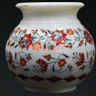 White Marble Flower Organizer Vase Carnelian Marquetry Floral Design Decor Gifts