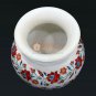 White Marble Flower Organizer Vase Carnelian Marquetry Floral Design Decor Gifts