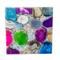 Mix Agate Square Custom Coffee Table Top Natural Multi Gesmtone Art Home Decor