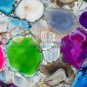 Mix Agate Square Custom Coffee Table Top Natural Multi Gesmtone Art Home Decor