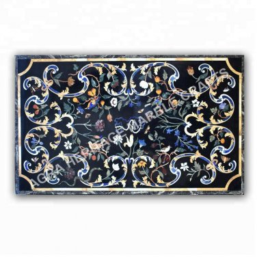 4'x3' Modern Marble Dining Table Top Furniture Inlay Marquetry Patio Decor E1001