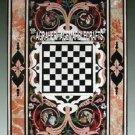 Marble Chess Dining Table Top Ancient Inlay Stone Halloween Hallway Decor H4007