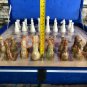 20" Marble White Chess Set With Chess Pieces Inlaid New Year Eve Gift Special