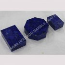 Exclusive Marble Jewelry Storage Box Lapis Lazuli Random Inlay Girls Gift E1399