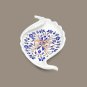 White Marble Handmade Centerpiece Fruit Bowl Lapis Inlaid Art Dining Table Decor