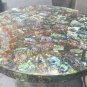 10"x10" Marble Coffee Table Top Stunning Inlay Abalone Stone Garden Decor