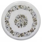 12" Marble Center Cofee Table Top Pauashell Inlay Stone Kitchen Patio Gift Decor