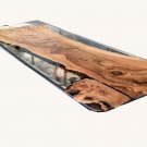 Custom Order Walnut Wood Clear River Coastal Design Epoxy Table- Resin Table Art Custom Order Walnut Wood Clear River Coastal Design Epoxy Table- Resin Table Art