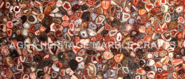 4'x2' Marble Corner Dining Table Top Red Agate Stone Hallway Decor E255