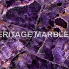 4'x2' Amethyst Dark Marble Dining Room Inlay Table Top Random Hallway Decor E209