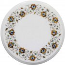 Small Marble Coffee Table Top Jasper Inlay Floral Marquetry Arts Furniture Decor