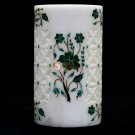 White Marble Inlay Floor Vases Malachite Pietra Dura Vase Gift for Weddings Deco White Marble Inlay Floor Vases Malachite Pietra Dura Vase Gift for Weddings Deco
