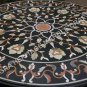 Marble Hallway Outdoor Dining Table Top Marquetry Inlay Stone Round Decor E636