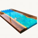 Epoxy Living Room Table Live Edge Blue Resin River Art Handmade Outdoor Decor Epoxy Living Room Table Live Edge Blue Resin River Art Handmade Outdoor Decor