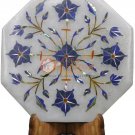 4"x4" Marble Wall Tile Inlay Lapis Precious Floral Pietradura Art Christmas Gift