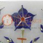 4"x4" Marble Wall Tile Inlay Lapis Precious Floral Pietradura Art Christmas Gift