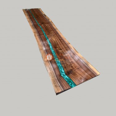 Wooden Handmade Custom Big Conference Table Top Resin River Dining Room Decor