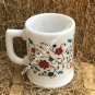 White Marble Wine Glass Cup Multi Inlay Floral Arts Gift Home Decorative E1224