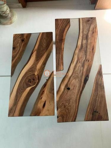 Olive Wood Dining Table Epoxy Resin Tabletop Fashion Clear Resin River Table Top