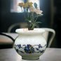 White Marble Pot Inlaid with Semi Precious Stones Hand Crafted Decorative Vase