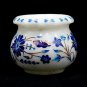 Marble Flower Vase Lapis Inlaid Maqrutery Floral Design Handmade Decotative Art