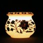 Marble Flower Vase Lapis Inlaid Maqrutery Floral Design Handmade Decotative Art