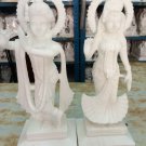 12" Marble Krishna Radha handmade Stone Hindu Lord Hare Statue Sculpture Gift