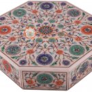 8"x8"x2" White Jewelry Vintage Box Malachite Semi Precious Design Veterans Gift 8"x8"x2" White Jewelry Vintage Box Malachite Semi Precious Design Veterans Gift