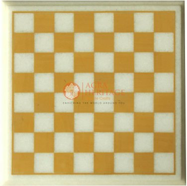 Marble White Handmade Chess Custom Indoor Game Decorative Mosaic Art Stone Decor