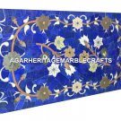 Marble Dining Coffee Table Top Lapis Lazuli Mosaic Inlaid Occasional Decor H2040