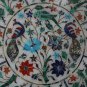 24" White Marble Mosaic Dining Coffee Table Top Peacock Parrot Hallway Decor Art