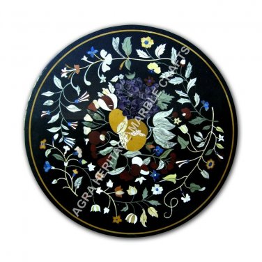 32" Marble Top Custom End Table Top for Sale Marquetry Inlay Bedroom Decor E1074