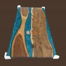 epoxy living room table,live edge,blue resin river table,blue epoxy river Table