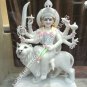 24" Marble Goddess Maa Durga Handmade Exquisite Sculpture Figurine Decor E741