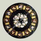 30" Antique Marble Top Coffee Table Value Inlay Unique Design Garden Decor H4810 30" Antique Marble Top Coffee Table Value Inlay Unique Design Garden Decor H4810